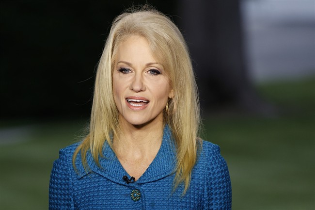 Kellyanne Conway, senior adviser to President Donald Trump, speaks during an interview outside the White House, in Washington, May 10, 2017.
