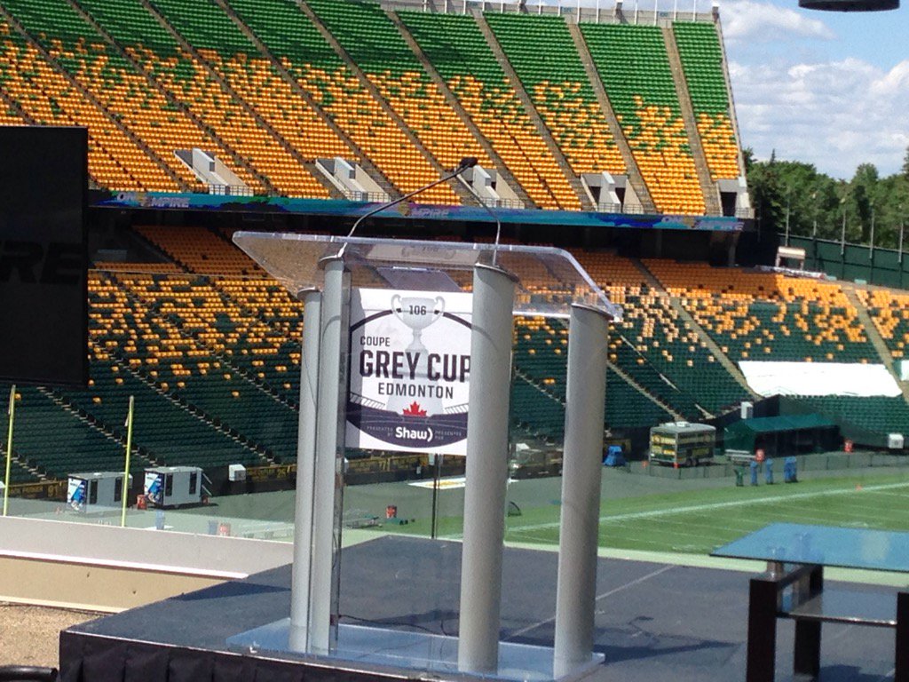 Grey Cup announcement in Edmonton, June 5, 2017.