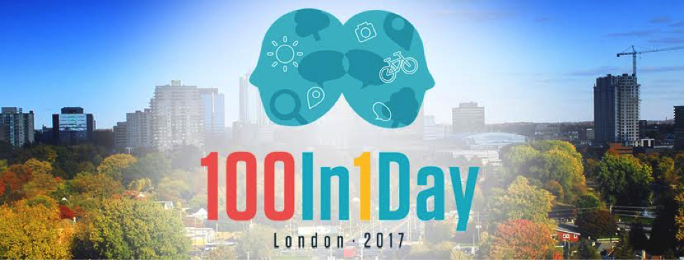 Logo for 100 in 1 Day in London .