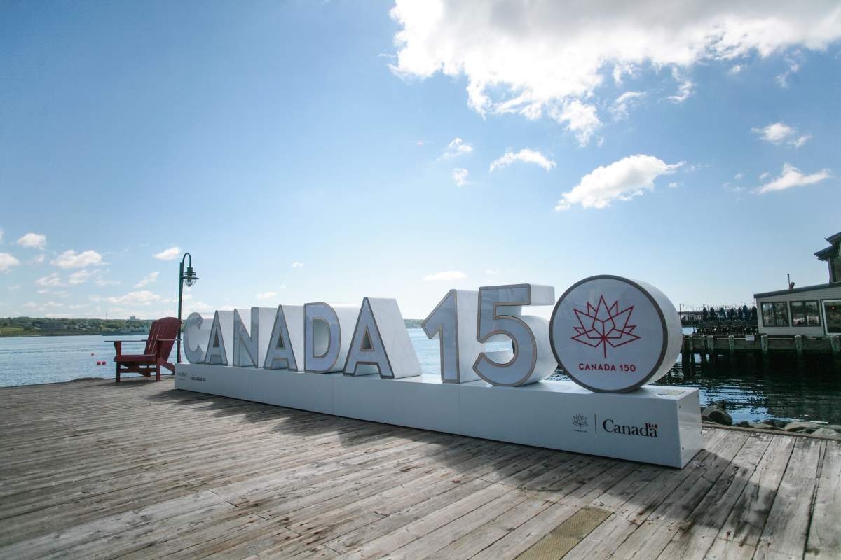 The 3D Canada 150 sign for Canada day on the waterfront in Halifax, N.S. on Thursday, June 22, 2017. 