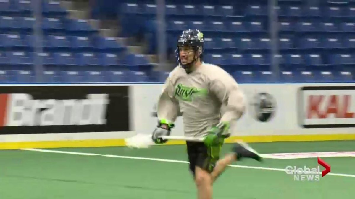 Jeremy Thompson will be going head-to-head against his brothers when the Saskatchewan Rush and Georgia Swarm meet in the NLL Champion’s Cup.