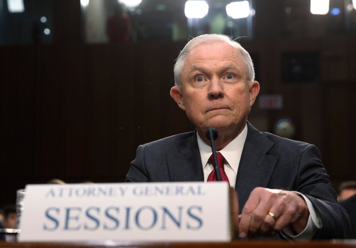 U.S. Attorney General Jeff Sessions finishes testifying before a Senate Intelligence Committee hearing on Capitol Hill in Washington, U.S., June 13, 2017. 