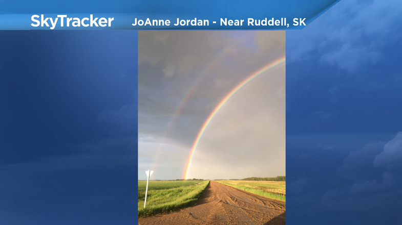 Rainbow near Ruddell courtesy JoAnne Jordan.