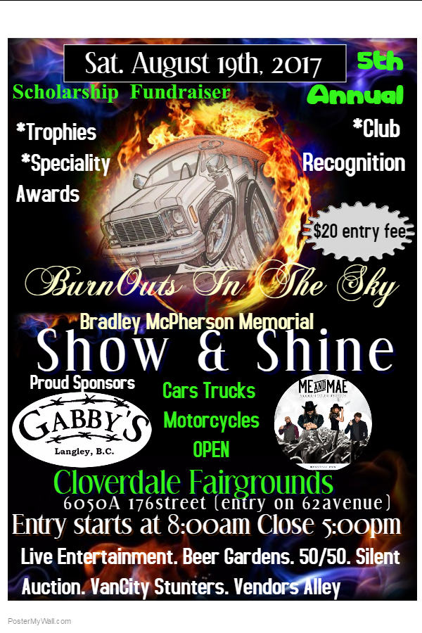 BurnOuts in the Sky Bradley McPherson Memorial Show & Shine - image