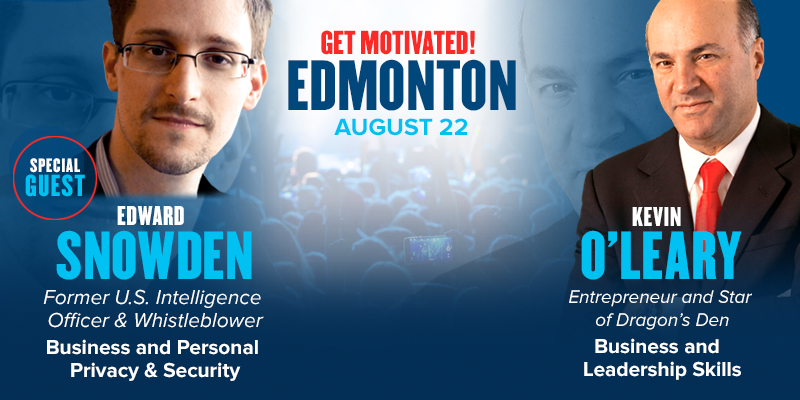 Kevin O’Leary & Edward Snowden LIVE Get Motivated! Edmonton - image