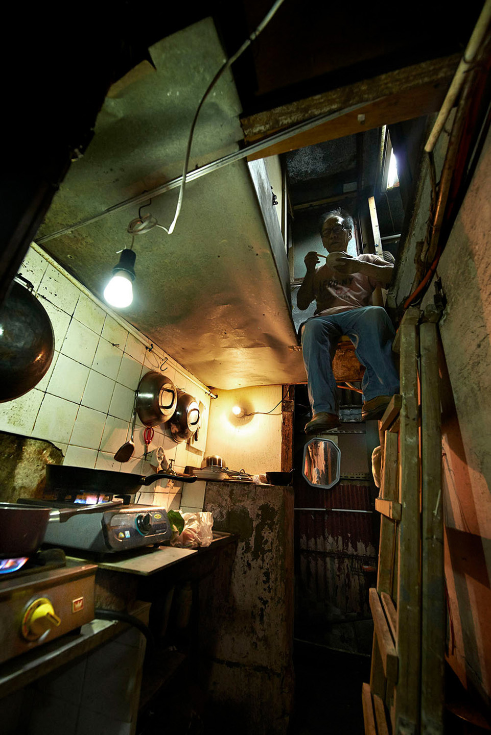A kitchen space in Hong Kong.