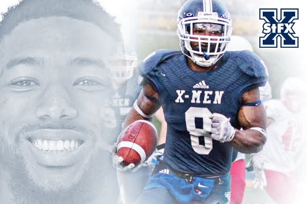 A memorial image put together and posted to the St. FX Athletics Twitter in memory of Ashton Dickson. 