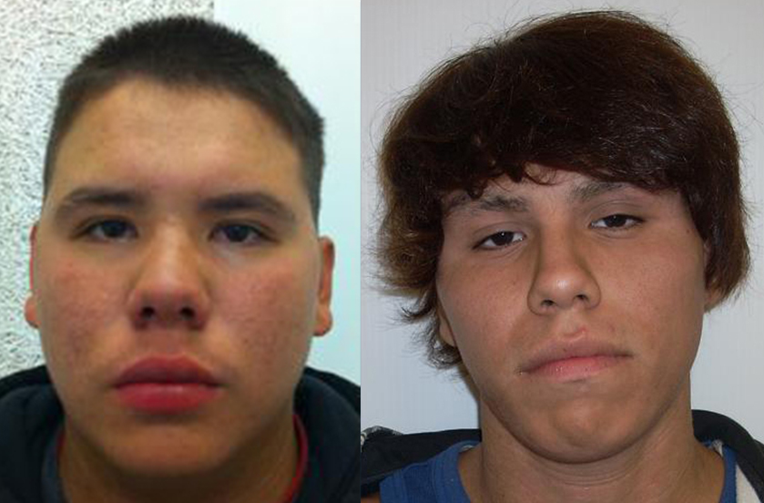 Adam McKay, left, and Kyle Shingoose, right, are both wanted by police after an assault and robbery of a 25-year-old man. 
