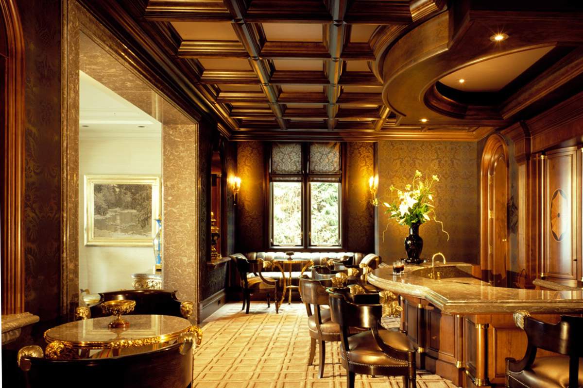 A bar at Belmont Estate, Greater Vancouver’s most expensive listing of all time.