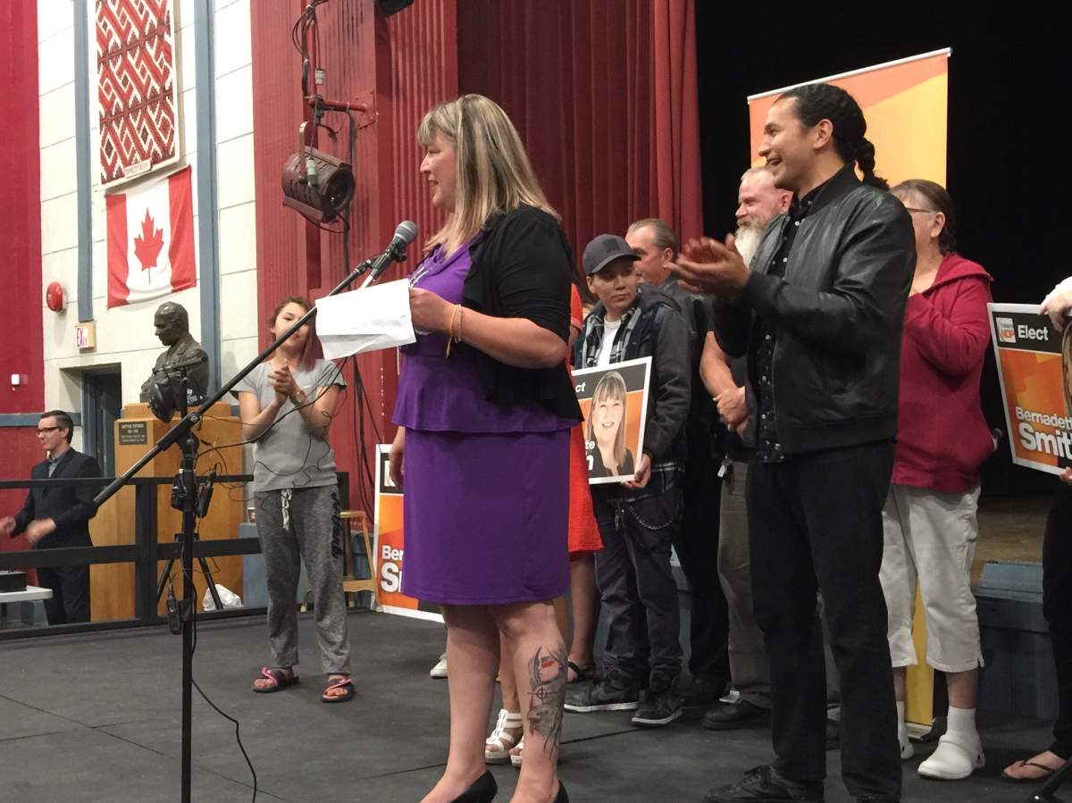 Bernadette Smith will represent the Point Douglas riding in the Manitoba Legislature.