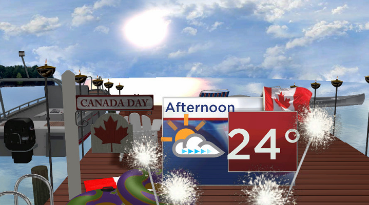 Clouds will clear out during the day on Saturday in Saskatoon for Canada Day 150.