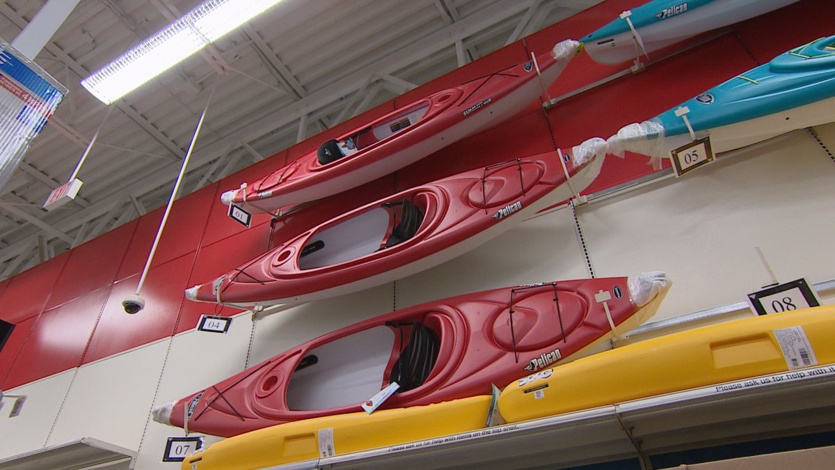 48 kayaks have been stolen from a Bedford, N.S. Canadian Tire.