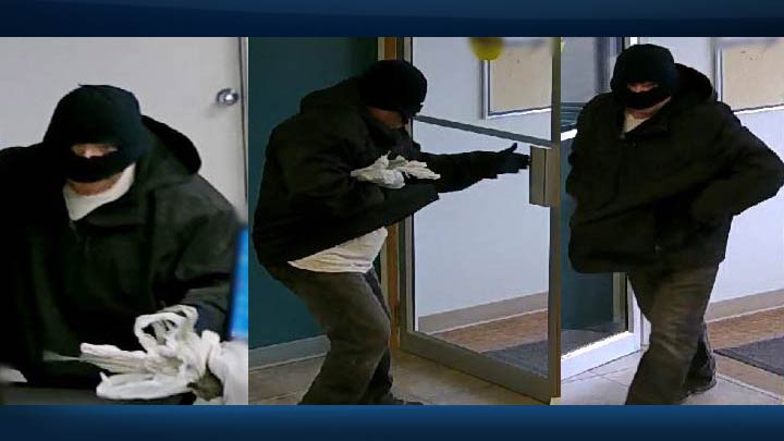 Outlook RCMP have released surveillance photos taken during a robbery at a bank in Central Butte.
