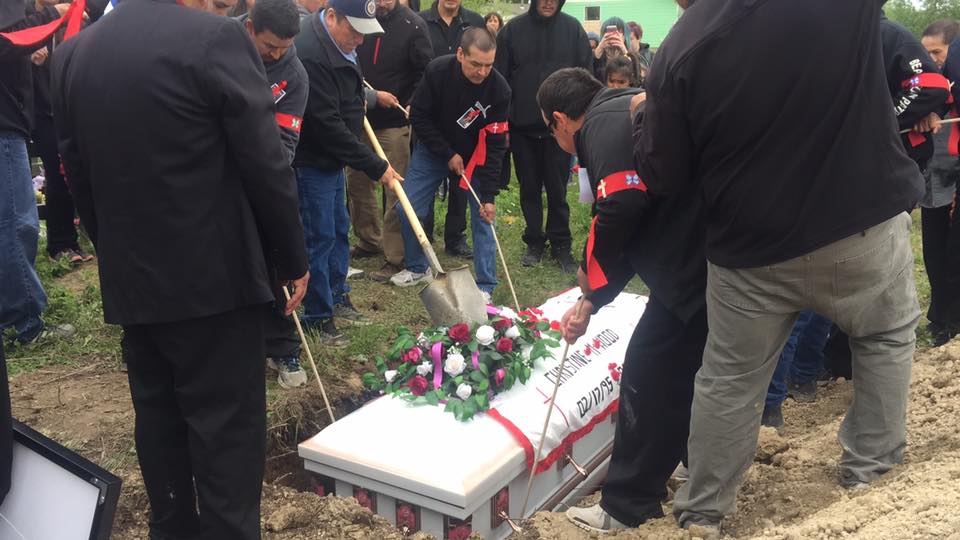 Close to 200 people gathered for the 21-year-old's funeral service.