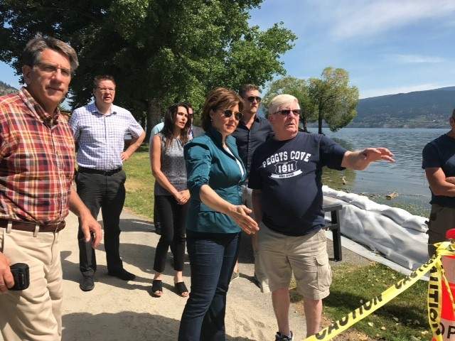 Premier Christy Clark at the Redwing housing development near Penticton. 