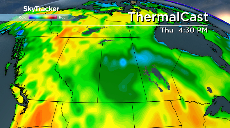 Cooler air slides into the area with an upper low on Thursday.