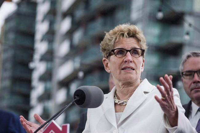 Ontario Premier Kathleen Wynne speaks about Ontario's Fair Housing Plan during a press conference in Toronto on April 20, 2017.