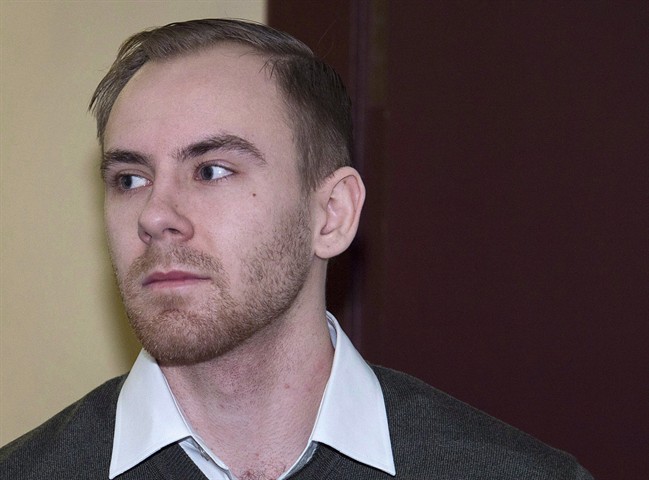William Sandeson arrives at his preliminary hearing at provincial court in Halifax on Tuesday, February 23, 2016. 