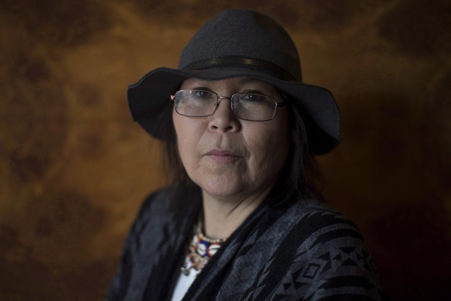 Beaverhouse First Nation Chief Marcia Brown Martel stands for a portrait before attending a news conference, in Toronto on Tuesday, February 14, 2017.