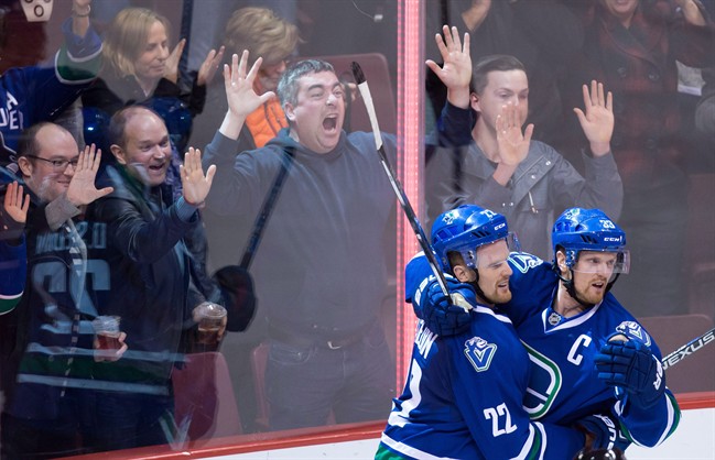 File photo. The Vancouver Canucks defeated the Toronto Maple Leafs 2-1 Saturday night.