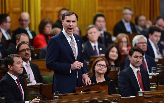 Minister of Finance Bill Morneau delivers the federal budget in the House of Commons on Parliament Hill in Ottawa, Wednesday, March 22, 2017. The Senate has given final approval to the federal government's budget ??? but with amendments that would delete the so-called escalator tax on booze.