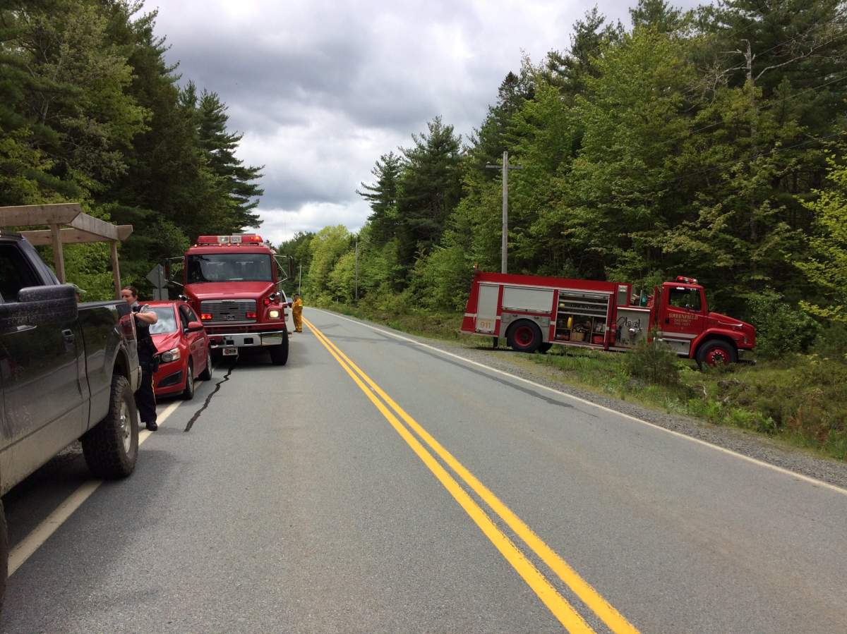 Emergency services from the surrounding area responded to reports of a crashed plane near Greenfield