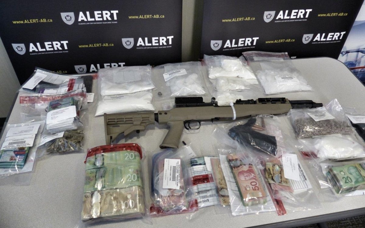 $224,000 worth of drugs and over $100,000 in cash was seized following a search of three Calgary homes on May 25.