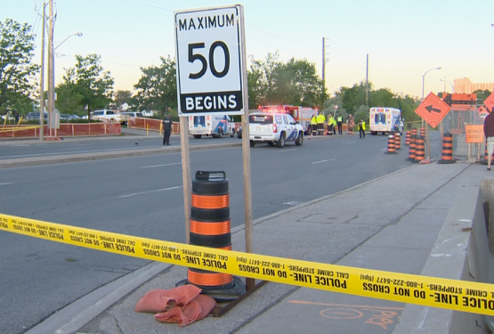 Toronto police have charged a 31-year-old with manslaughter after two people were hit by a vehicle near Eglinton West.