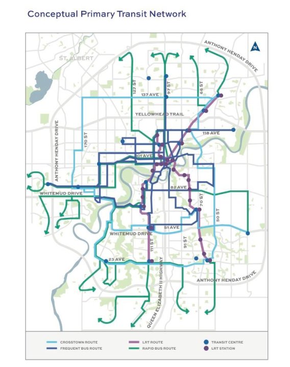 Edmonton transit strategy outlines drastic shift in service, aligns ...