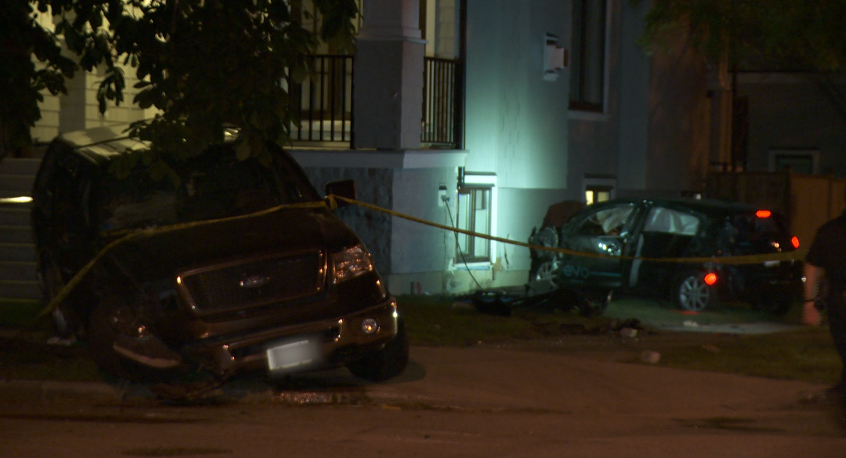 An early morning crash sent this Evo car into a west side Vancouver home.