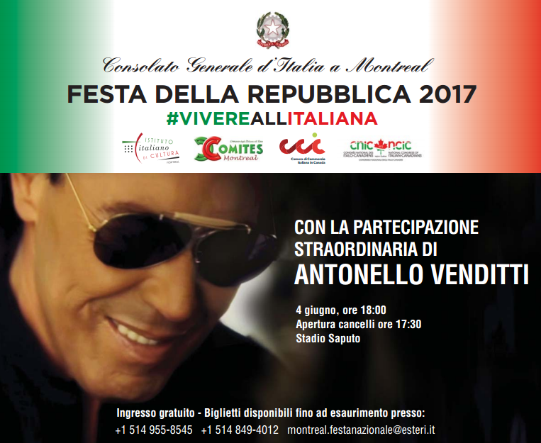 Festa Della Repubblica takes place June 4th at Saputo Stadium.
