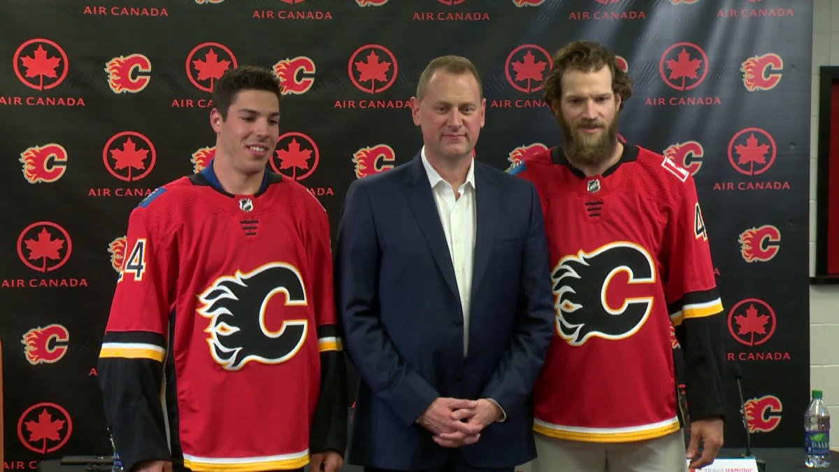 Calgary Flames officially welcome new players Mike Smith and Travis Hamonic Monday - image
