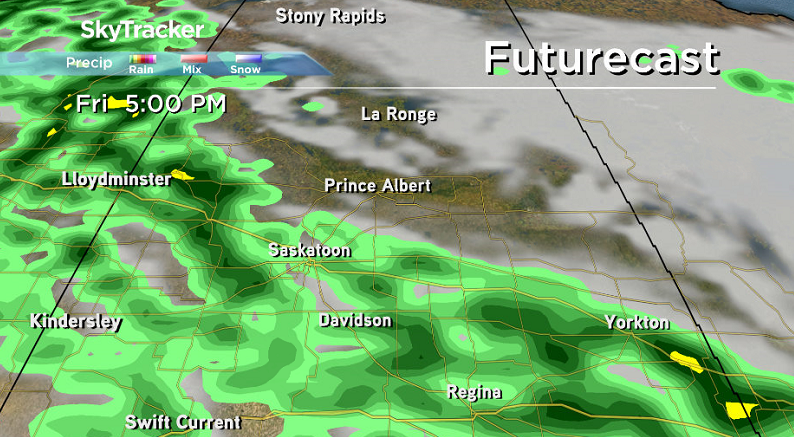 Rain and a risk of thunderstorms are in the forecast to finish off the work week on Friday.