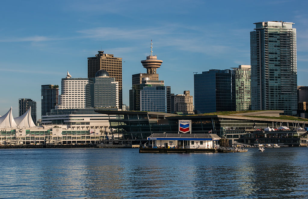 VANCOUVER, CANADA – The city skyline and Coal Harbour is viewed in this photo taken from Stanley Park on June 30, 2016, in Vancouver, British Columbia, Canada. (Photo by George Rose/Getty Images)