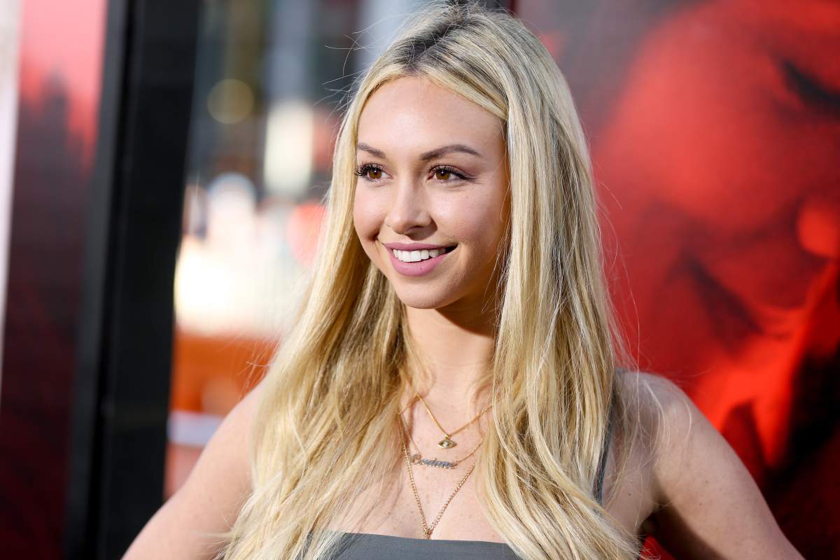 TV Personality Corinne Olympios attends the premiere of "Unforgettable" on April 18, 2017 in Hollywood, California.
