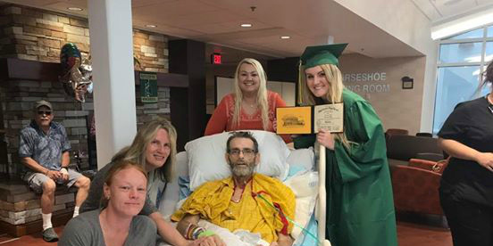 Teen brings her graduation to the hospital where her dad is battling ...