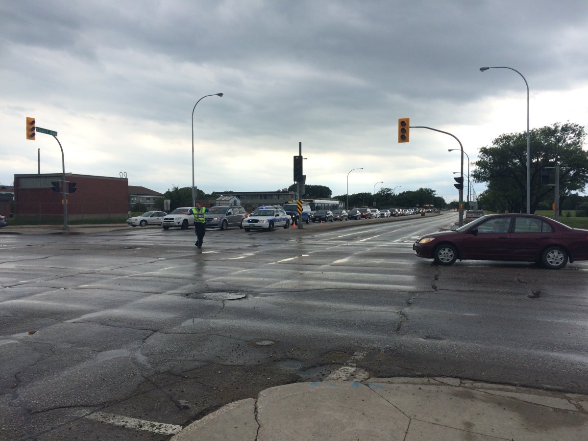 Vehicles are treating the intersection at St. Anne's Road and Fermor Avenue as a four-way stop.