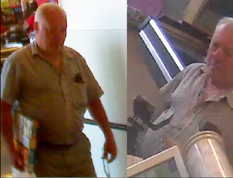 Surveillance images of the suspect in an indecent act at a grocery store in Markham.