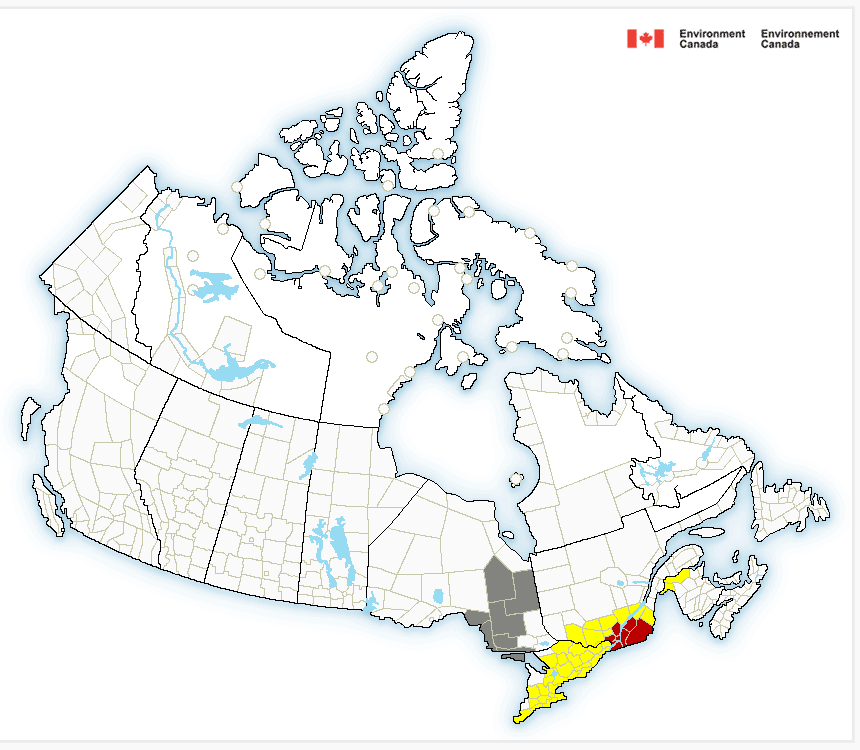 Environment Canada issues a heat warning and severe thunderstorm watch. Sunday June 18, 2017.
