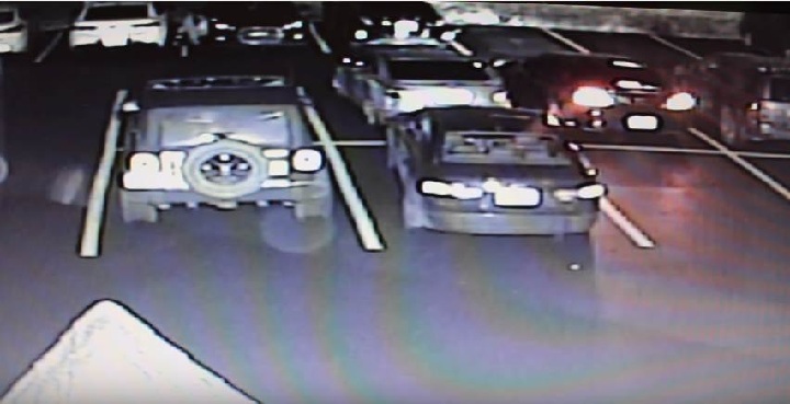 Montreal police believe a dark vehicle was involved in a hit-and-run collision in a parking lot on St-Laurent Boulevard. Sunday, June 25, 2017.