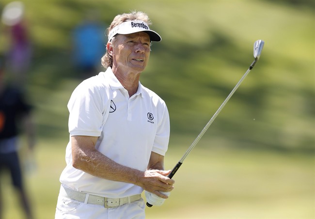 Bernhard Langer, pictured in 2017, shot 5-under 65 in the second round of the 54-hole Champions Tour event at the Shaw Charity Classic on Saturday.