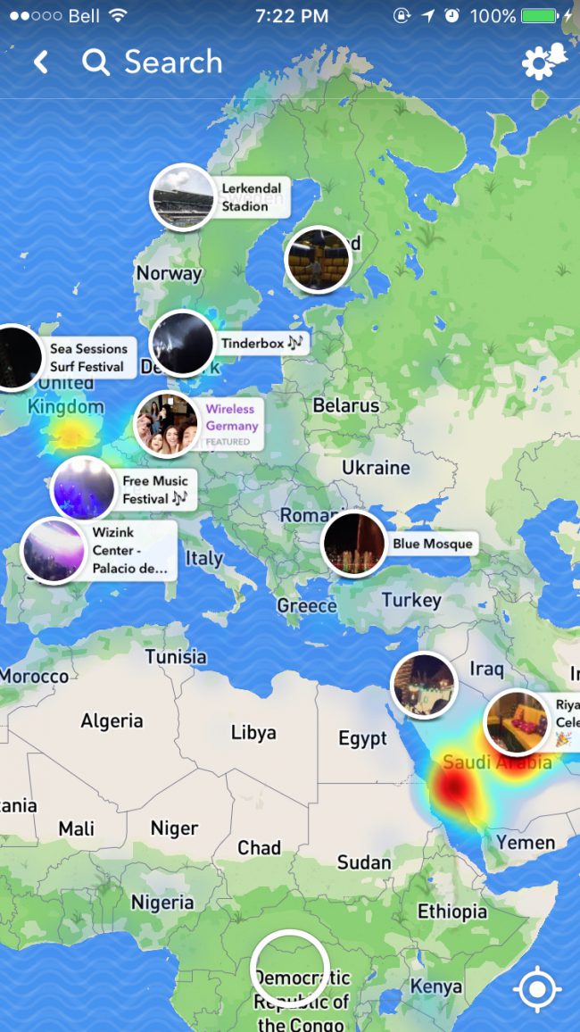 snapchat map