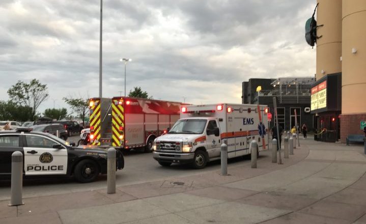 Police, fire and EMS were called to Scotiabank Theatre at Chinook Centre after reports someone released a 'mace' spray device in an auditorium.