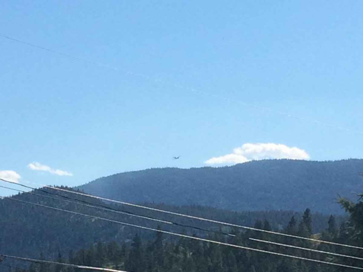 Air tankers battling a small forest fire in Garnet Valley. 