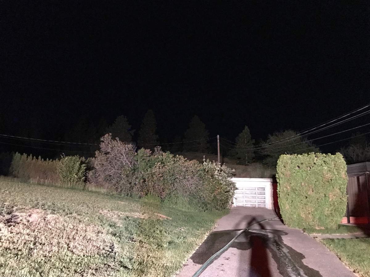 The fire started near some homes in the Gellatly Road --Angus Drive area. 