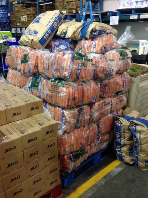 The facility sees more than 250 families a day, making food storage a problem.