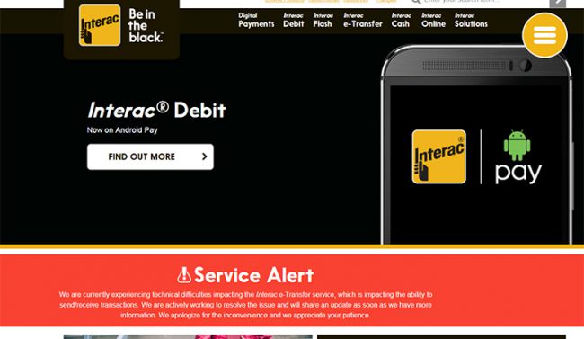 Interac says its money e-transfer service is suffering from “intermittent issues” Friday, as the month of June comes to an end.
