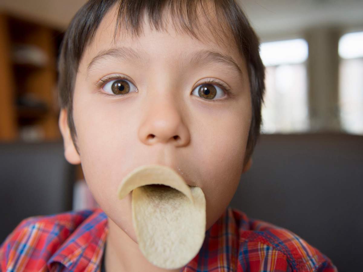 Believe it or not, chips make for a healthier snack in terms of tooth decay. (And they look like a lot more fun.)