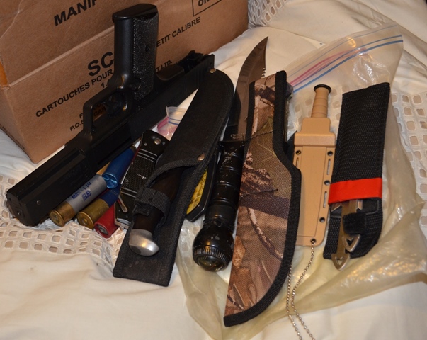 RCMP seize Tazer, cross bow, numerous knives and drugs in Nanaimo - image