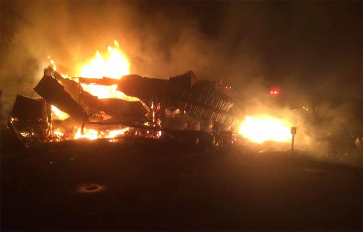 The clubhouse at Loon Lake Golf Club was lost to fire on Sunday morning.